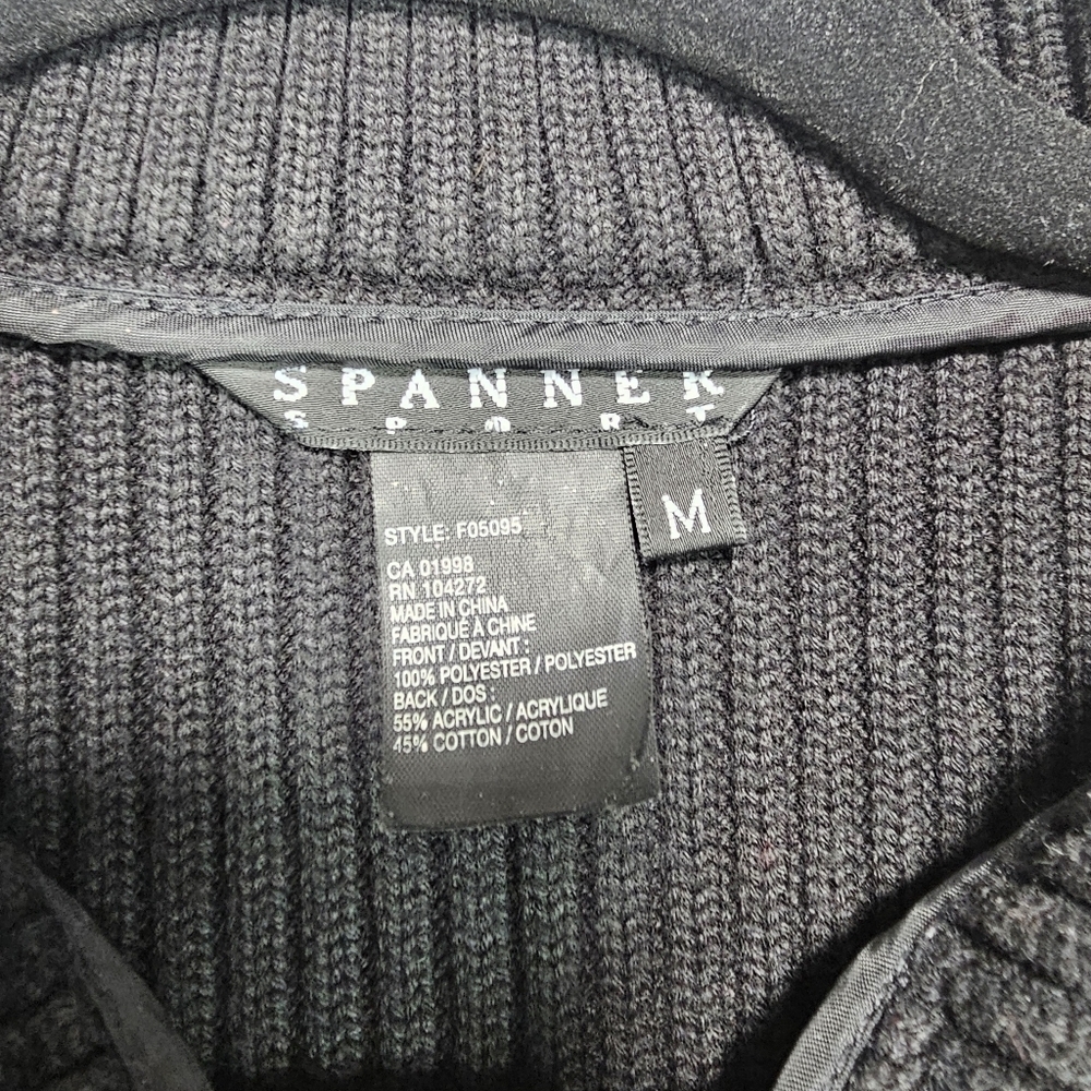 Spanner Quilted and Rib Knit Vest Black Size Medium - Picture 5 of 10